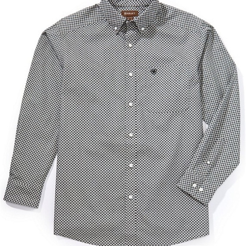 Ariat Men's Monochrome Checkered Button Down Shirt